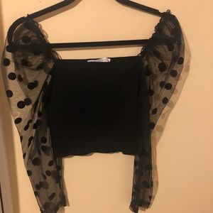 ZARA BLACK TOP. WORN ONCE.